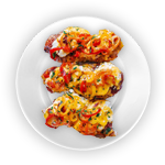 Baked Potato With Cheese & Chicken 